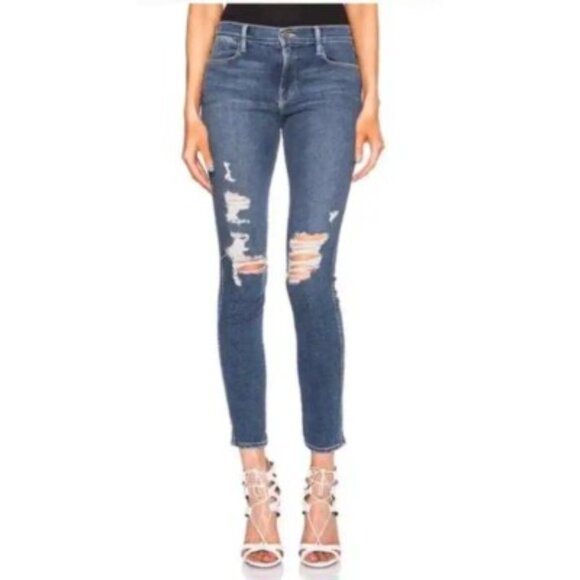 Frame Denim Le High Skinny Jeans Seeley - Picture 1 of 9
